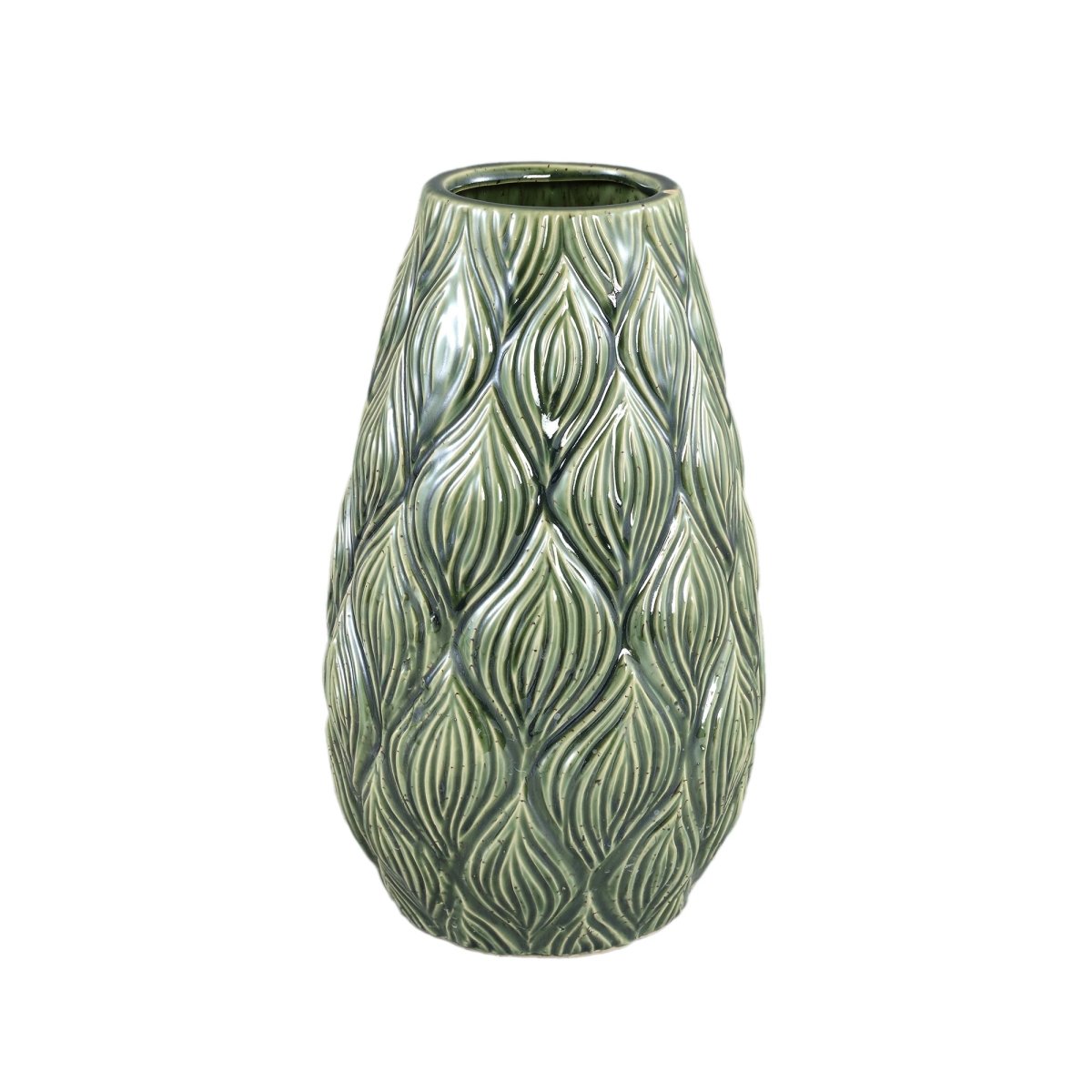 Keramiktopf - Lesly Dark Green von PTMD - Esszett Luxury